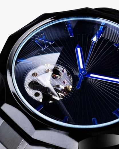 Classic Skeleton Dial Steel Watch