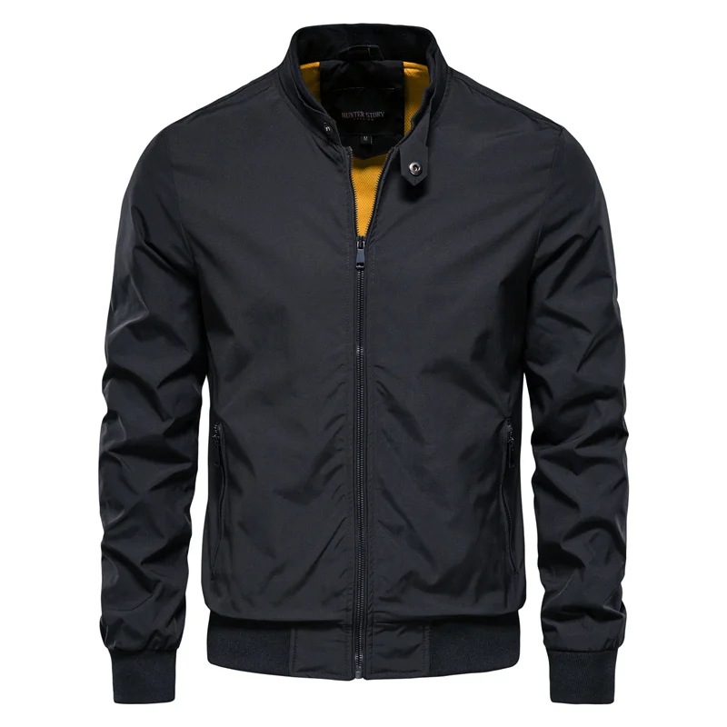 Men's Lightweight Zip-Through Bomber Jacket for Transitional Wear
