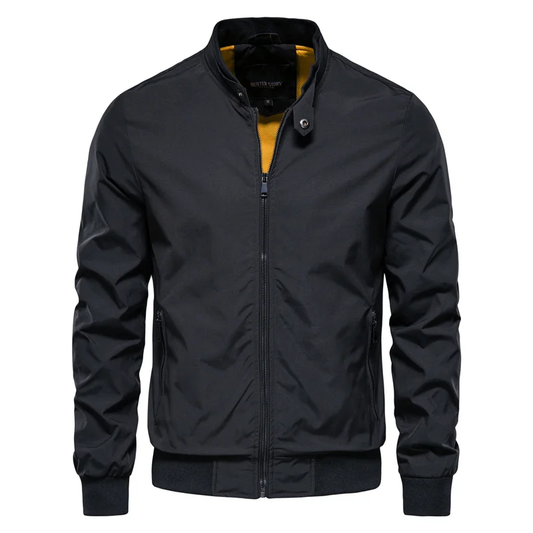 Men's Lightweight Zip-Through Bomber Jacket for Transitional Wear