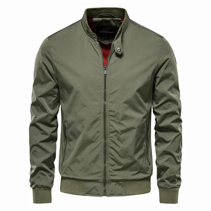 Men's Lightweight Zip-Through Bomber Jacket for Transitional Wear