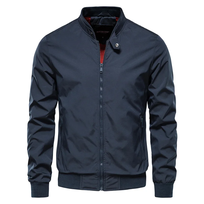 Men's Lightweight Zip-Through Bomber Jacket for Transitional Wear