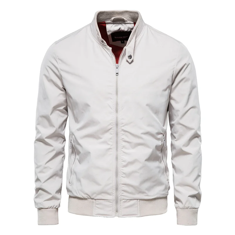 Men's Lightweight Zip-Through Bomber Jacket for Transitional Wear