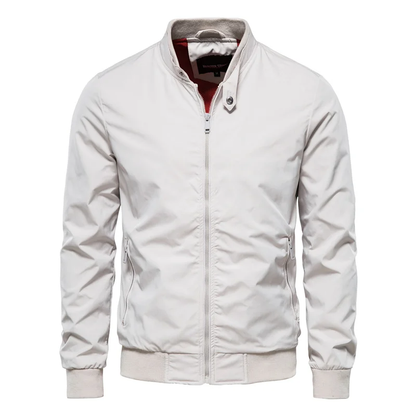 Men's Lightweight Zip-Through Bomber Jacket for Transitional Wear