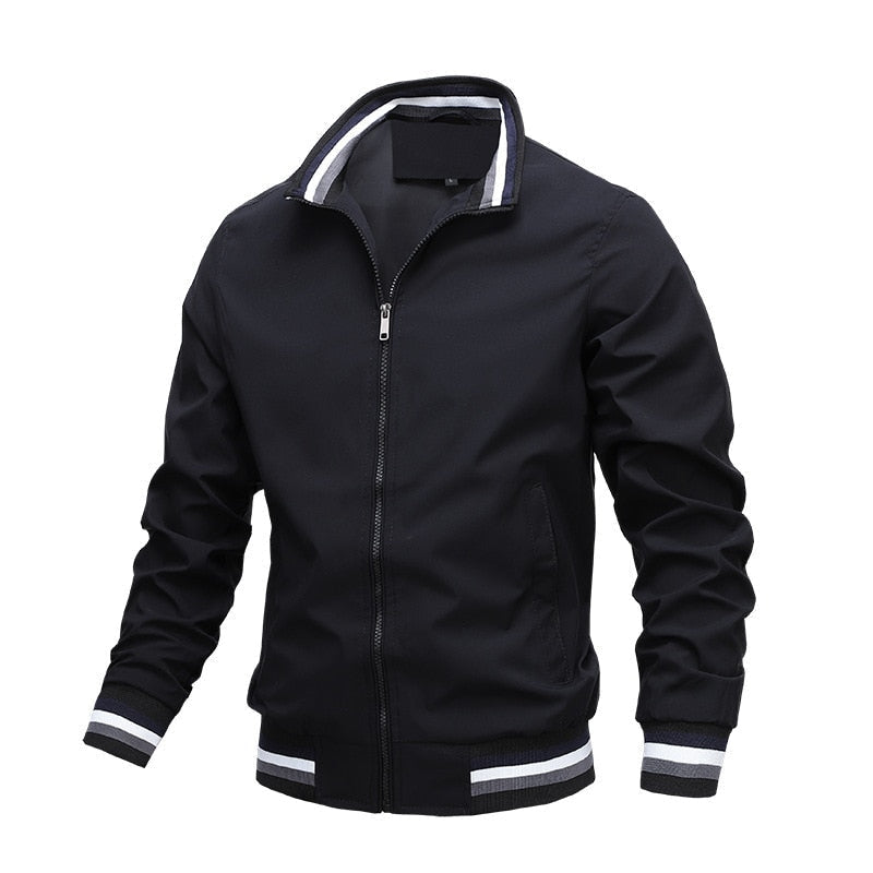 Men's Classic Zip-Through Bomber Jacket for Everyday Layering