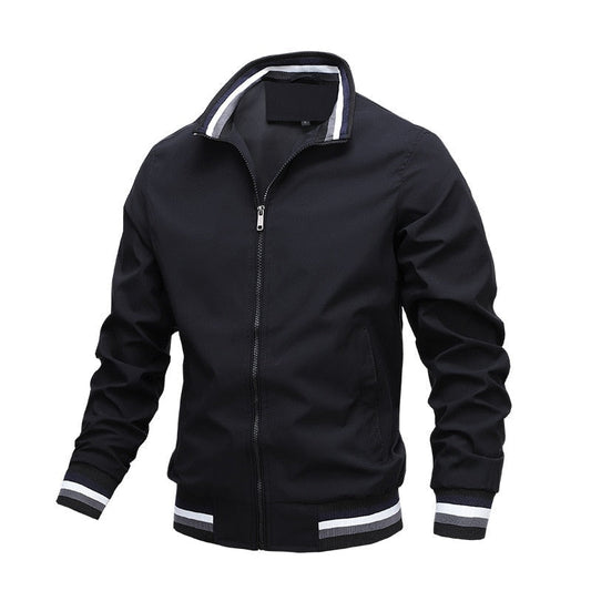 Men's Classic Zip-Through Bomber Jacket for Everyday Layering
