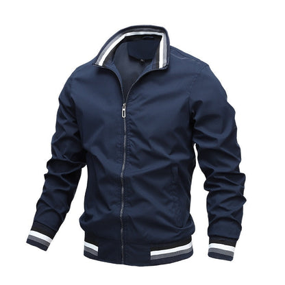 Men's Classic Zip-Through Bomber Jacket for Everyday Layering