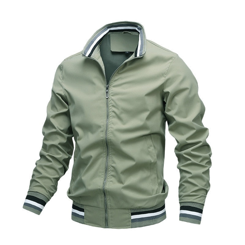 Men's Classic Zip-Through Bomber Jacket for Everyday Layering