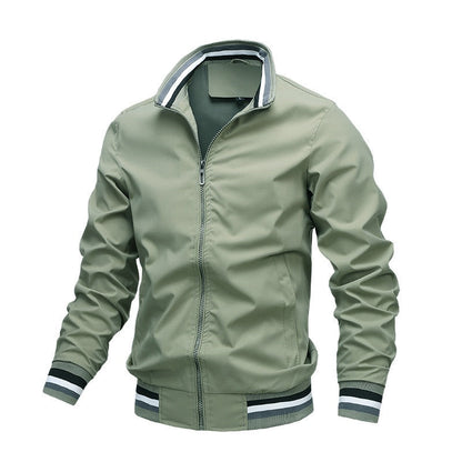 Men's Classic Zip-Through Bomber Jacket for Everyday Layering