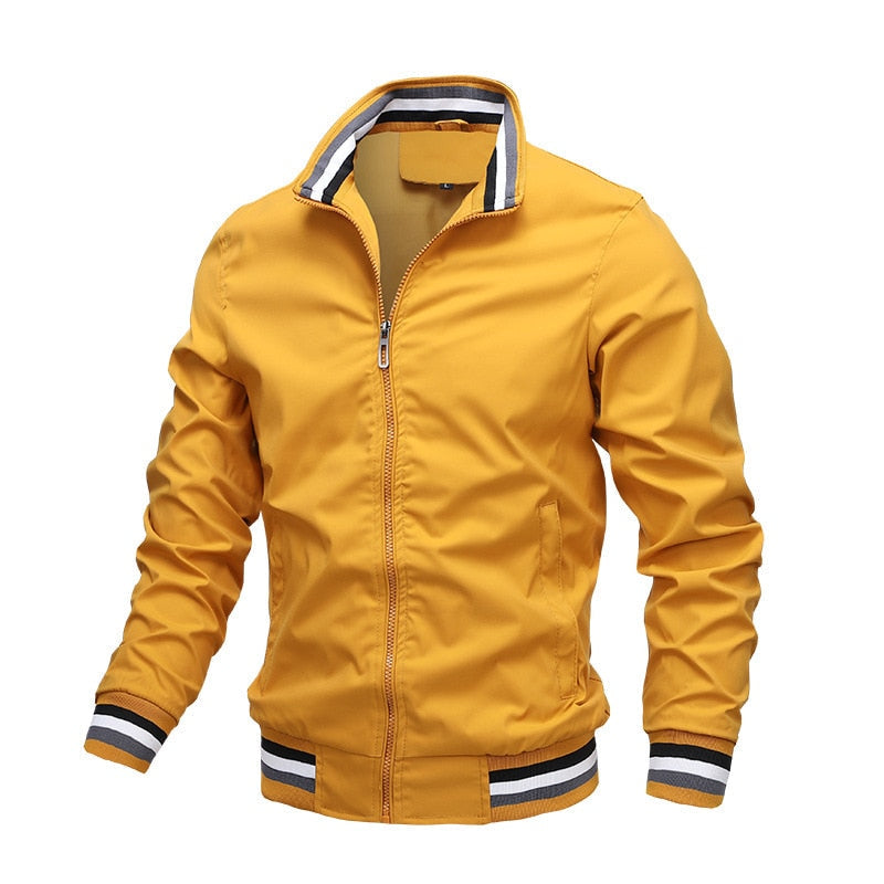 Men's Classic Zip-Through Bomber Jacket for Everyday Layering