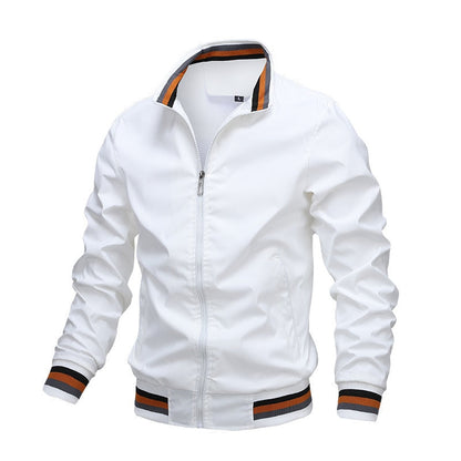 Men's Classic Zip-Through Bomber Jacket for Everyday Layering