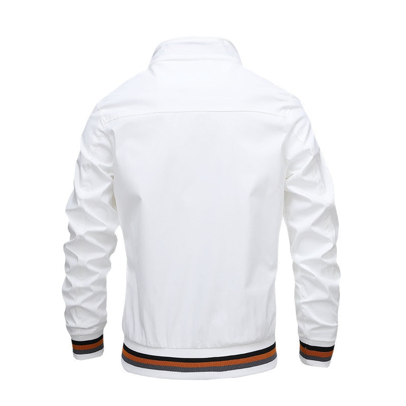 Men's Classic Zip-Through Bomber Jacket for Everyday Layering