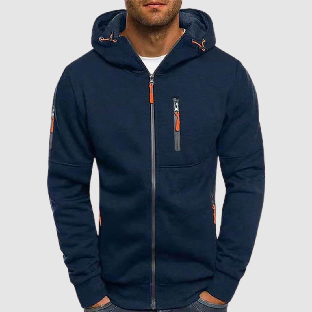 Men's Cotton Hoodie with Relaxed Fit for Autumn Layering Wear
