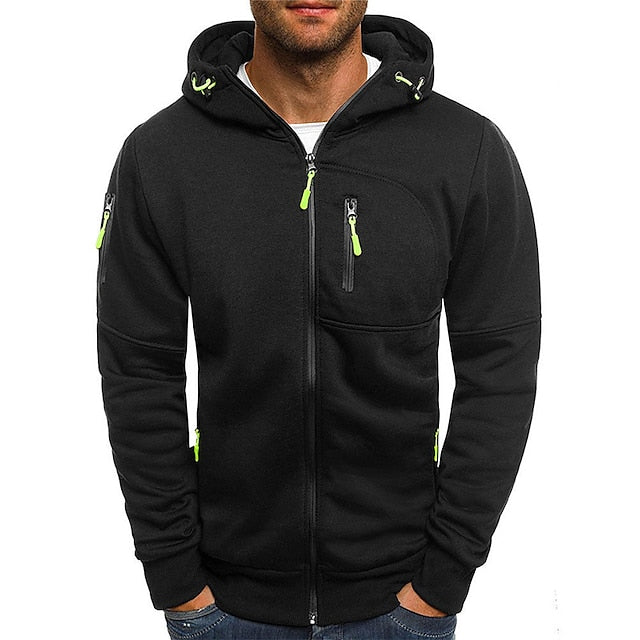 Men's Cotton Hoodie with Relaxed Fit for Autumn Layering Wear
