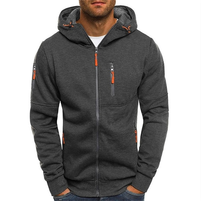 Men's Cotton Hoodie with Relaxed Fit for Autumn Layering Wear