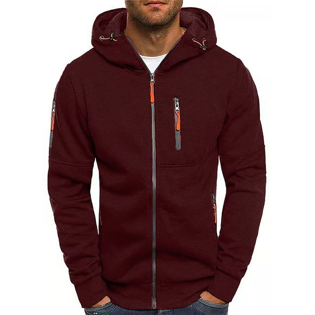 Men's Cotton Hoodie with Relaxed Fit for Autumn Layering Wear