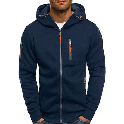 Men's Cotton Hoodie with Relaxed Fit for Autumn Layering Wear
