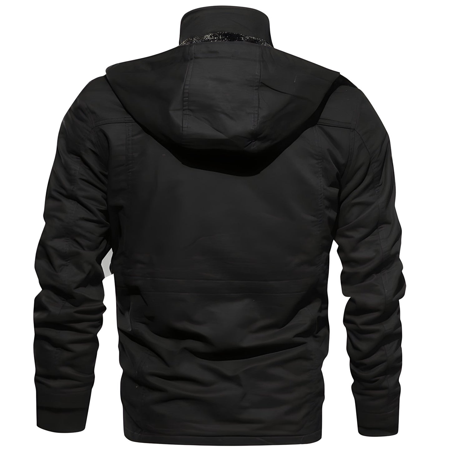 Men's Hooded Waterproof Fleece-Lined Field Jacket for Autumn