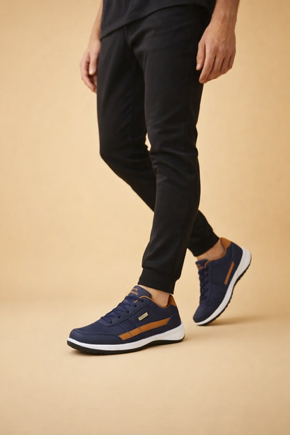 Men's Cushioned Lace-Up Trainers for Casual Autumn Wear